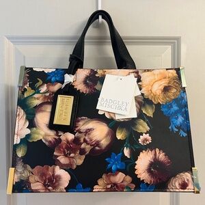 Badgley Mischka Joelle Floral Saffiano Leather Handbag Crossbody NWT